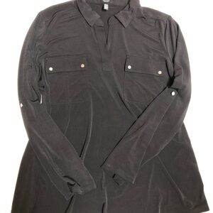 Jones New York Black Long Sleeve Tee